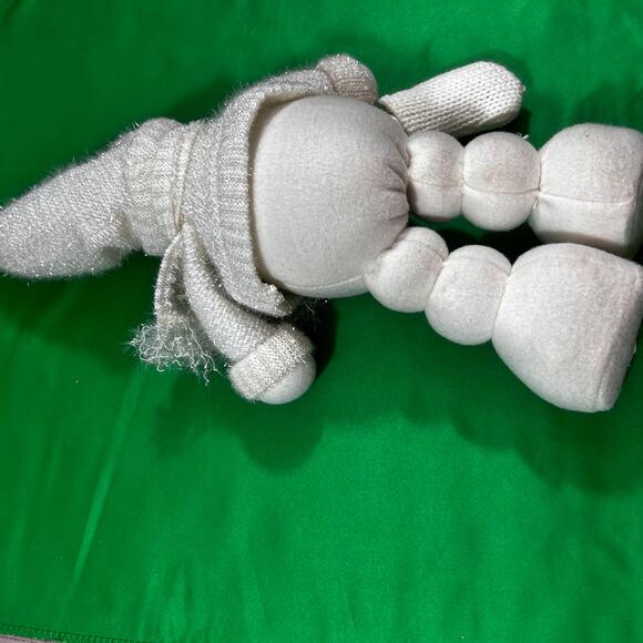 Snowman Plush Christmas Figure Weighted Feet Standing - Picture 8 of 9